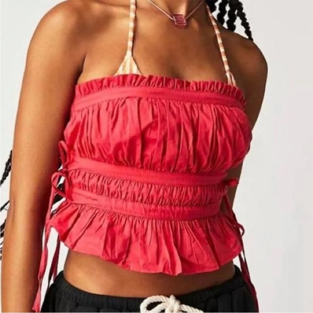 NWOT Free People Gabby Tube Top Punch Size Large